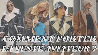 TENDANCES MANTEAU COMMENT PORTER LE MANTEAU AVIATEUR [upl. by Aicire]