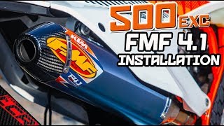 FMF Factory 41 RCT Installation  Supermoto Upgrades 500 EXC [upl. by Ademla388]