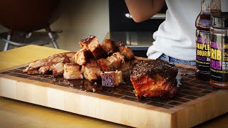 MAPLE BOURBON BBQ Pork Belly [upl. by Yelsgnik696]