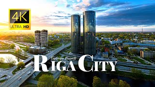 Capital amp Largest City of Latvia 🇱🇻 Riga in 4K ULTRA HD 60FPS Video by Drone [upl. by Llerehs523]