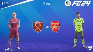 EA SPORTS FC 24  03 West Ham vs Arsenal  UEFA Premier Leauge 2324  full Match 4K 60fps [upl. by Enneicul186]