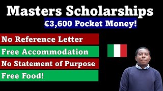 Masters Scholarship with Free Housing Food amp €3600 Stipend Reference Letter amp SOP Optional [upl. by Gombosi957]