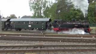 Heidekrautbahn 17Mai 2012  Eisenbahn railroad trains  steam locomotive [upl. by Arahat126]