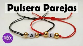 💜Pulsera de Hilo para PAREJAS FACIL y sencilla 😮TRUCO para pasar piedras o abalorios [upl. by Inad230]