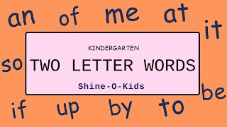 Two letter words for kids  Two letter sight words  Two letter word reading for kids [upl. by Anerok]