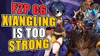 C6 Xiangling made getting 36Stars on the NEWEST Spiral Abyss TOO EASY  Genshin Impact [upl. by Adnyc40]