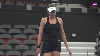 Garbiñe Muguruza Practice  Brisbane 2018 [upl. by Jermayne280]