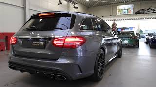 Start Up  Revs 2017 MercedesBenz C63S AMG Estate [upl. by Telrats]