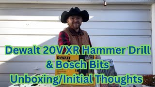 Dewalt 20V XR Hammer Drill amp Bosch Masonry Bits Unboxing Initial Thoughts [upl. by Lebazi]