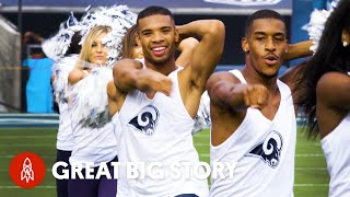 Meet the NFL’s First Male Cheerleaders [upl. by Atrebla]