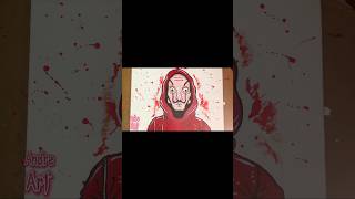 How to Paint Money Heist Dali maskart drawing shorts [upl. by Bent]