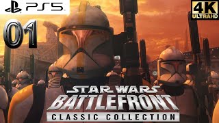 Star Wars Battlefront 2 Rise of the Empire Campaign Part 1 Attack of the Clones PS5 4K 60fps [upl. by Lemraj]