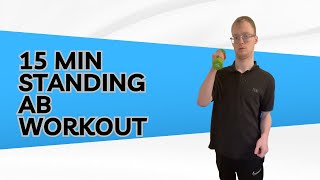 15 Minute Standing ABS Workout  With Dumbbells at Home [upl. by Elinet]