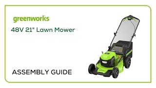 Greenworks 2 x 24V 48V 21 Lawn Mower  Assembly Guide [upl. by Biernat223]