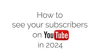 How to see your subscribers on Youtube 2024 on desktop PC  laptop [upl. by Akinam]