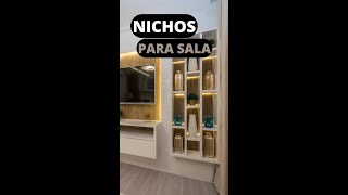 NICHOS PARA SALA Opções lindas para organizar e decorar seus ambientes Shorts [upl. by Severin]