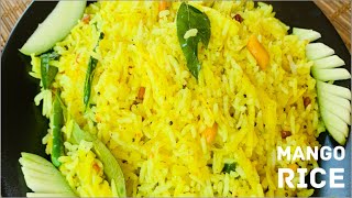 Raw mango rice  Mavinakayi Chitranna recipe  mamadikaya pulihora recipe  Mango rice recipe [upl. by Desmond366]