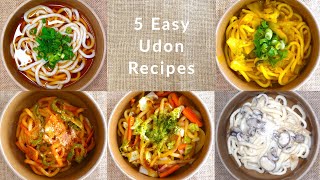 5 easy amp simple udon noodles recipes😋🥢 Japanese home cooking [upl. by Bianka830]