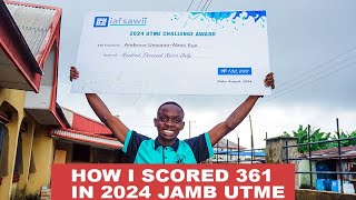 How I scored 361 in 2024 Jamb UTME  5th Position in 2024 UTME Challenge [upl. by Behm68]