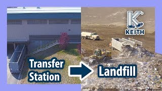 Transfer Station and Landfill with WALKING FLOOR Trailers 4K  KEITH [upl. by Ardnuaet]