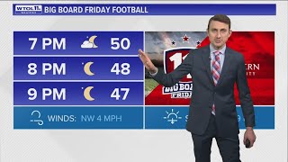 Evening temps in the 40s for Big Board Friday  WTOL 11 Weather [upl. by Nirret763]