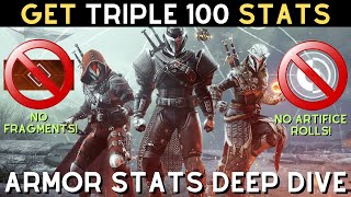 How to Get Triple 100 Stats with NO Fragments or Artifice Rolls  An Armor Stats Deep Dive [upl. by Akins151]