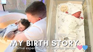 My POSITIVE Birth story with footage after successful membrane sweep Water Birth 1st Baby 2023 [upl. by Birdella267]