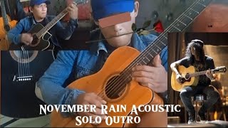 November Rain Solo Ending Acoustic Guitar Cover🌹💐 [upl. by Sirromal]