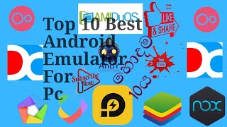 Top 10 Best Lightweight and fastest android Emulator for pc [upl. by Sadoc]