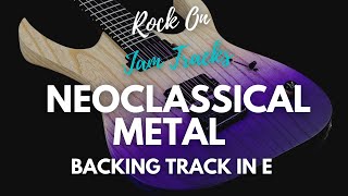 E Minor Metal Backing Track  Slow Neoclassical Metal  70 bpm  Guitar Backing Track [upl. by Eirollam]