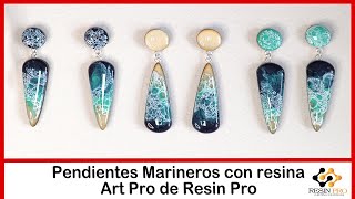 Pendientes marineros con resina Art Pro de Resin Pro [upl. by Ettennat]