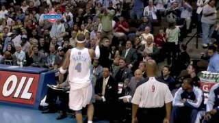 Kenyon Martin block Haddadi and Lionel Hollins shows his distaste for the play vs Memphis Grizzlies [upl. by Orenid]