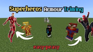 How to Trim Armour like Superheros Suit  Minecraft  Mahmud Trioxide [upl. by Athena699]