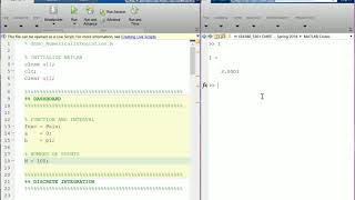 MATLAB Session  Numerical Integration [upl. by Gristede]