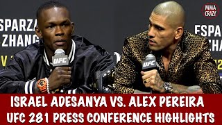 UFC 281 Israel Adesanya amp Alex Pereira Press Conference Highlights [upl. by Hanoj]