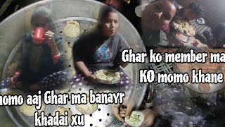 Ghar ma aaj momo banayar khadai xu ☺️minivlog vlog viralvideo [upl. by Nereids11]