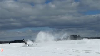 SNOWMOBILE FLIPS MULTIPAL TIMES DRIVER WALKS AWAY  JUST SNOWMOBILES [upl. by Ber]