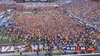 Arizona State fans storm the field too early as referees rule BYU gets one final play  ESPN CFB [upl. by Maxie222]