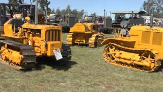 CRAWLER TRACTORS AT KINGAROY VINTAGE MACHINERY SHOW SEPTEMBER 2015 [upl. by Ardnaeed]