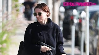 Rooney Mara Covers Up In An All Black Ensemble While Shopping On Melrose Avenue 1218 [upl. by Rusert]