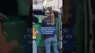 ALGECIRAS hallan 13 TONELADAS DE COCAÍNA en contenedor de bananas de ECUADOR shorts [upl. by Oirevas]