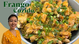 FRANGO COZIDO  Como eu corto um frango inteiro para cozinhar [upl. by Muire]