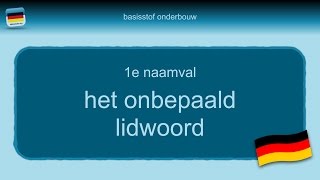 Bijles Duits grammatica 7 het onbepaald lidwoord [upl. by Virgie]