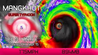 Typhoon Mangkhut Landfall Update  4am PHT Sept 15 2018 [upl. by Cirred221]