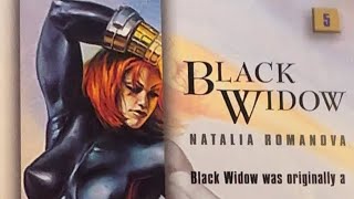 1996 Marvel Masterpieces Card 5 Black Widow Julie Bell  Quick PSA PreGrading Review [upl. by Ecaroh]