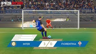 InterFiorentina 30  Mauro Icardi and Ivan Perisic  PES 2018 🎮⚫️🔵 [upl. by Gun]