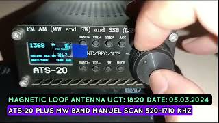 ATS20 PLUS MW BAND MANUEL SCAN 5201710 KHZ [upl. by Annoyt]