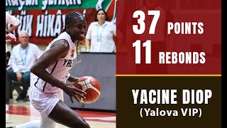 Turquie  Yacine Diop récidive avec 37 points et 11 rebonds 6e journée TKBL [upl. by Ahsekin163]