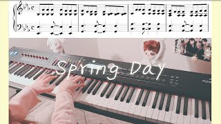 BTS 방탄소년단  Spring Day 봄날 Piano Cover [upl. by Lynch]