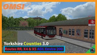 Omsi 2  Yorkshire Counties v30  AOL Blinds ADL Enviro 200 Allison  Routes RR X4 amp X5 [upl. by Nuhs]